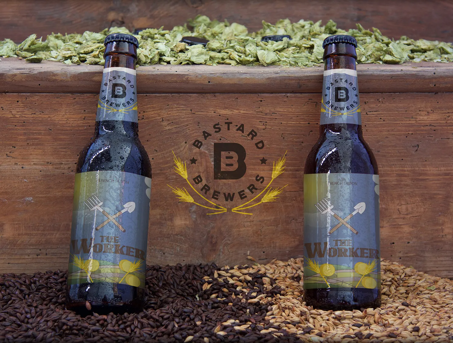 Mockup bouteille dans un décor